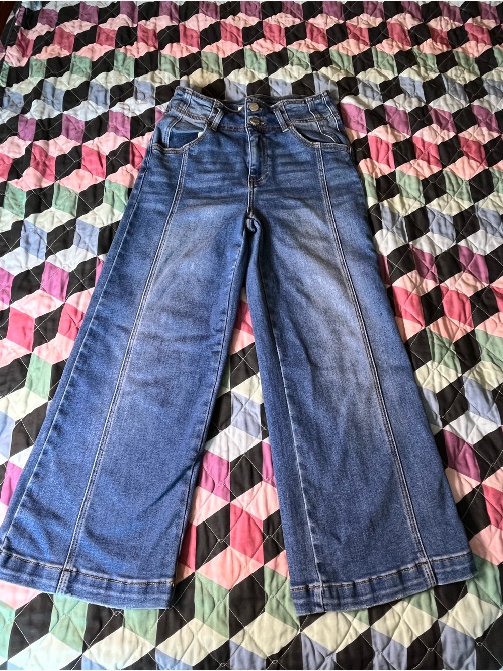 Risen Wide-Leg Cropped Jeans-Size 5/27